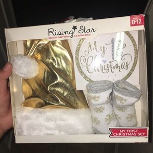 NWT baby’s first  christmas 0-12months baby set